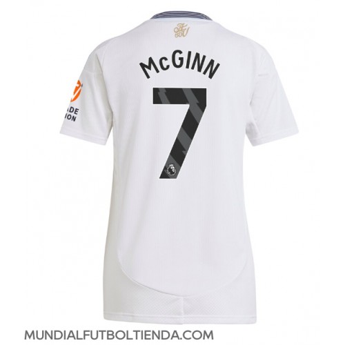 Camiseta Aston Villa John McGinn #7 Segunda Equipación Replica 2024-25 para mujer mangas cortas